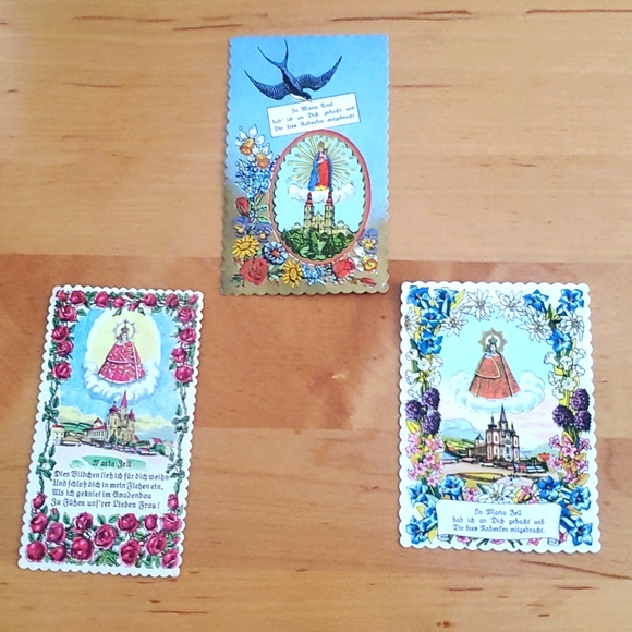 Vintage Prayer Cards Lot Of 3 - Picture 1 of 8